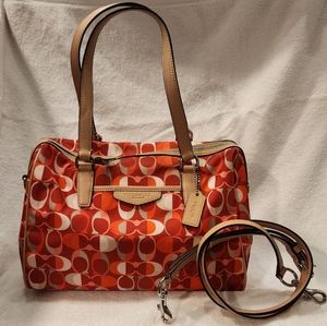 Authentic Coach Colorful Large Satchel